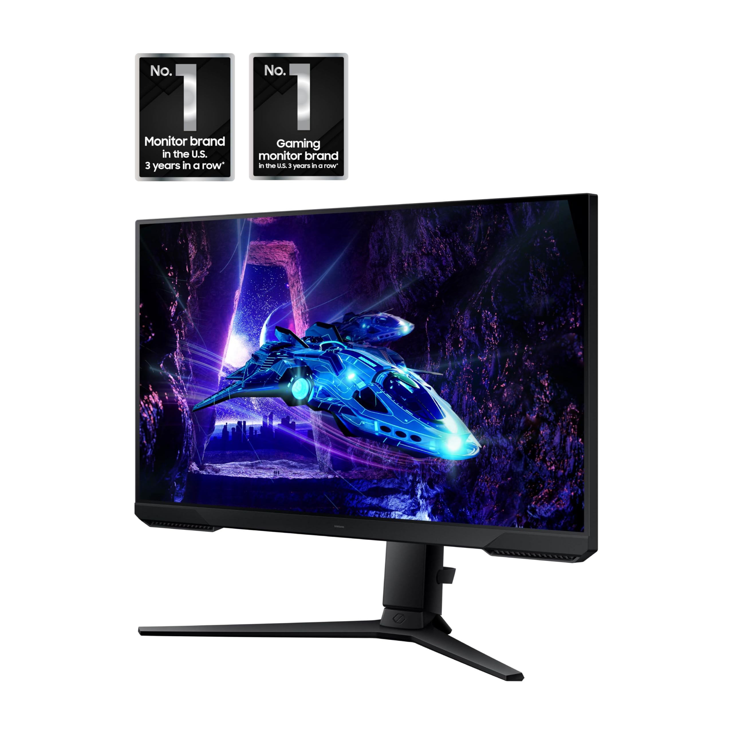 Samsung 24-Inch Odyssey G3 (G30D) Series FHD Gaming Monitor, 1ms, 180Hz, AMD FreeSync, Adjustable Stand, Black Equalizer, Virtual Aim Point, Eye Saver Mode, Flicker-Free, LS24DG302ENXZA