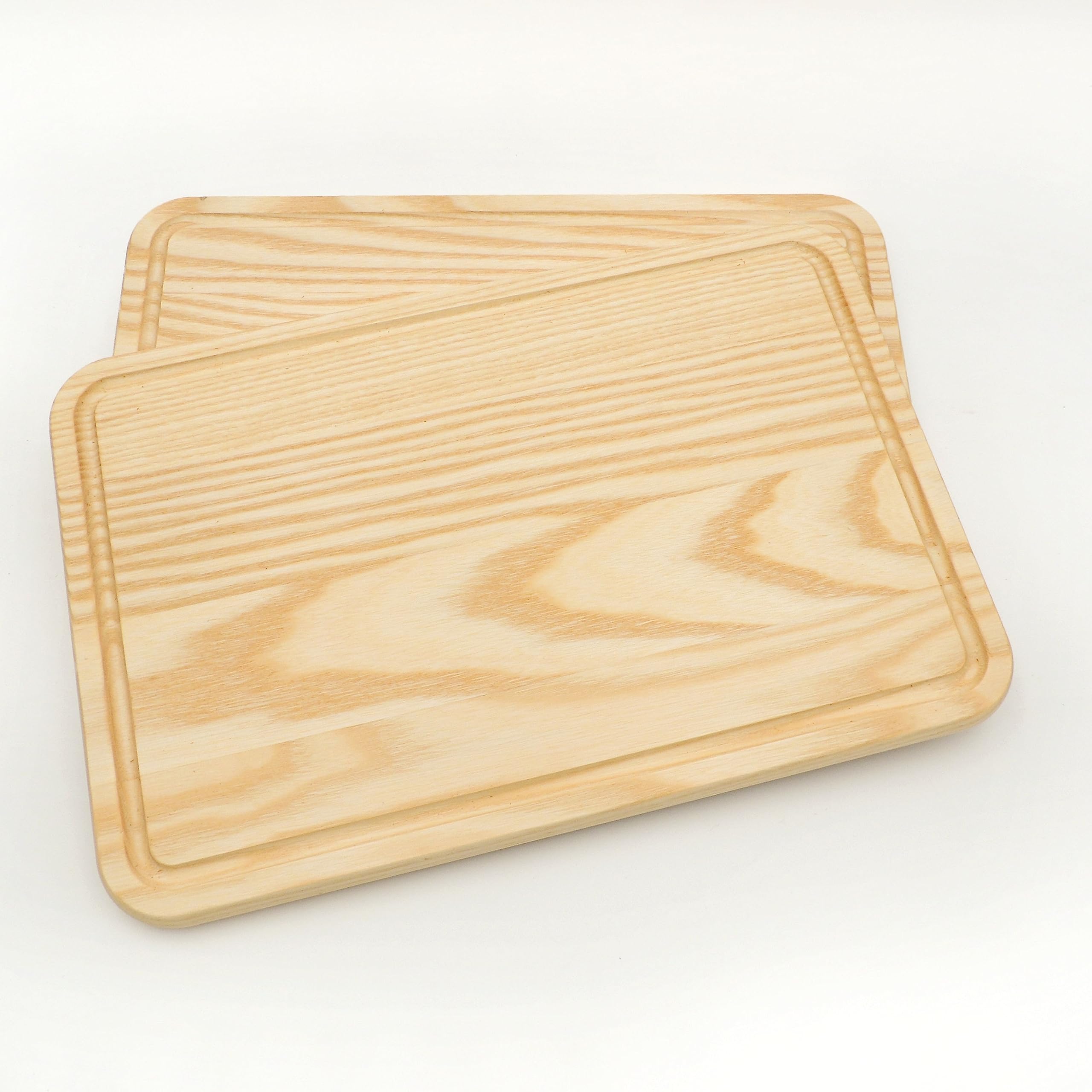 JOWE Wooden Kitchen Chopping Board in ash | Ash Wooden Snack Board 30x20 cm | Rectangular, 2 Pieces