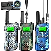 Inspireyes Walkie Talkies for Kids Rechargeable,Toys for Boys and Girls Ages 3-12, 3 Pack Long Range 2-Way Radios, Birthday Gifts,Christmas Stockings, Outdoor Play, Family Games, Hiking Camping Gear