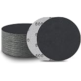 100 PCS 800 Grit 3 Inch Hook and Loop Sanding Discs | Medium Grinding, Wet Dry, Silicon Carbide, Round Sandpaper, for Wood Metal or Auto, for Drill Polishing Kit