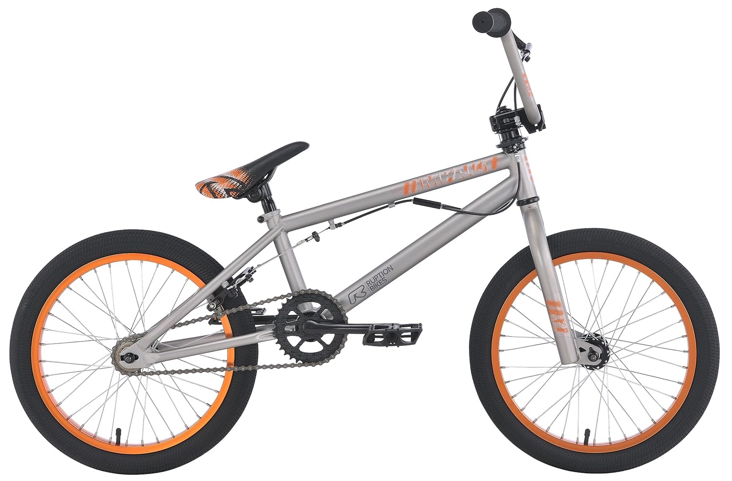 Ruption Impact Kids BMX Bike Matte Gunmetal/Orange, 18 Inch Amazon