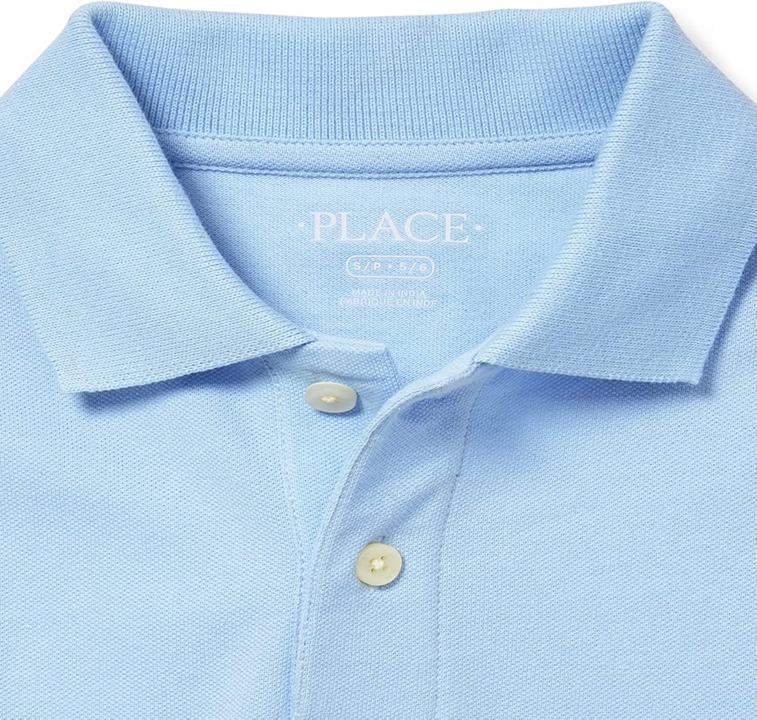 The Children's Place Boys' Uniform Long Sleeve Pique Polo: Clothing