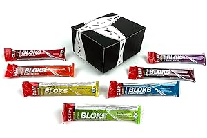BLACK TIE MERCANTILE CLIF BLOKS Energy Chews 7-Flavor Variety: One 2.12 oz Package Each in a BlackTie Box (7 Items Total)