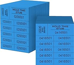 Auction Tickets - 1000 Sheets - 10 Numbers per