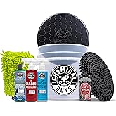 Chemical Guys 8-Piece Arsenal Builder Car Wash Kit - Includes Bucket, Dirt Trap, Lid, Wash Mitt, Air Fresheners & (3) 16 oz Car Care Chemicals, Complete Cleaning Kit for Trucks, SUVs & More