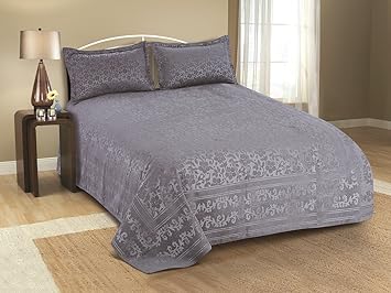 Cloth Fusion Splash 600TC Bed Cover- Single (60X90),Grey