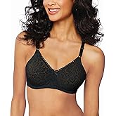 Bali Women's Underwire Lace Bra, Lace 'N Smooth Bras for Women, Stay-in-Place Straps, Full Coverage