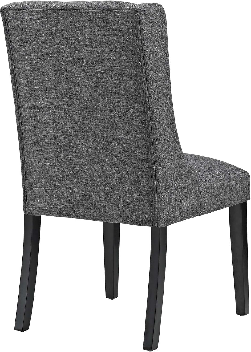 Modway Baronet Modern Tufted Upholstered Fabric Parsons Kitchen and Dining Room Chair in Gray - Chairs