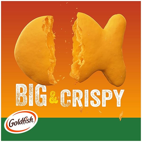 GOLDFISH MEGA BITES CHEDDAR JALAPEÑO CRACKERS, 5.9 OZ BAG