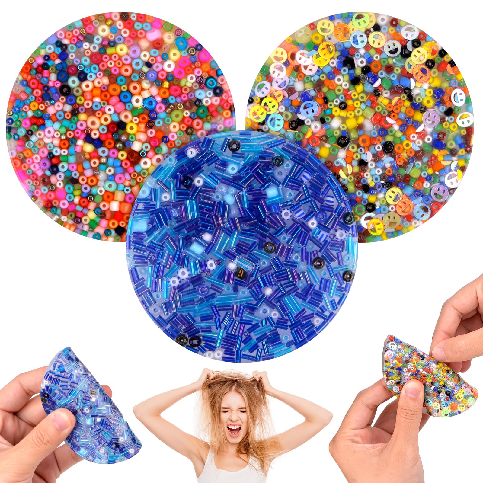 Pipihome Picky Pad, 3PCS Skin Picking Fidget Toys, Picky Pad Fidget, Picky Party Pad, Stress & Anxiety Relief Fidget Toys for Skin Picking Dermatillomania & Trichotillomania