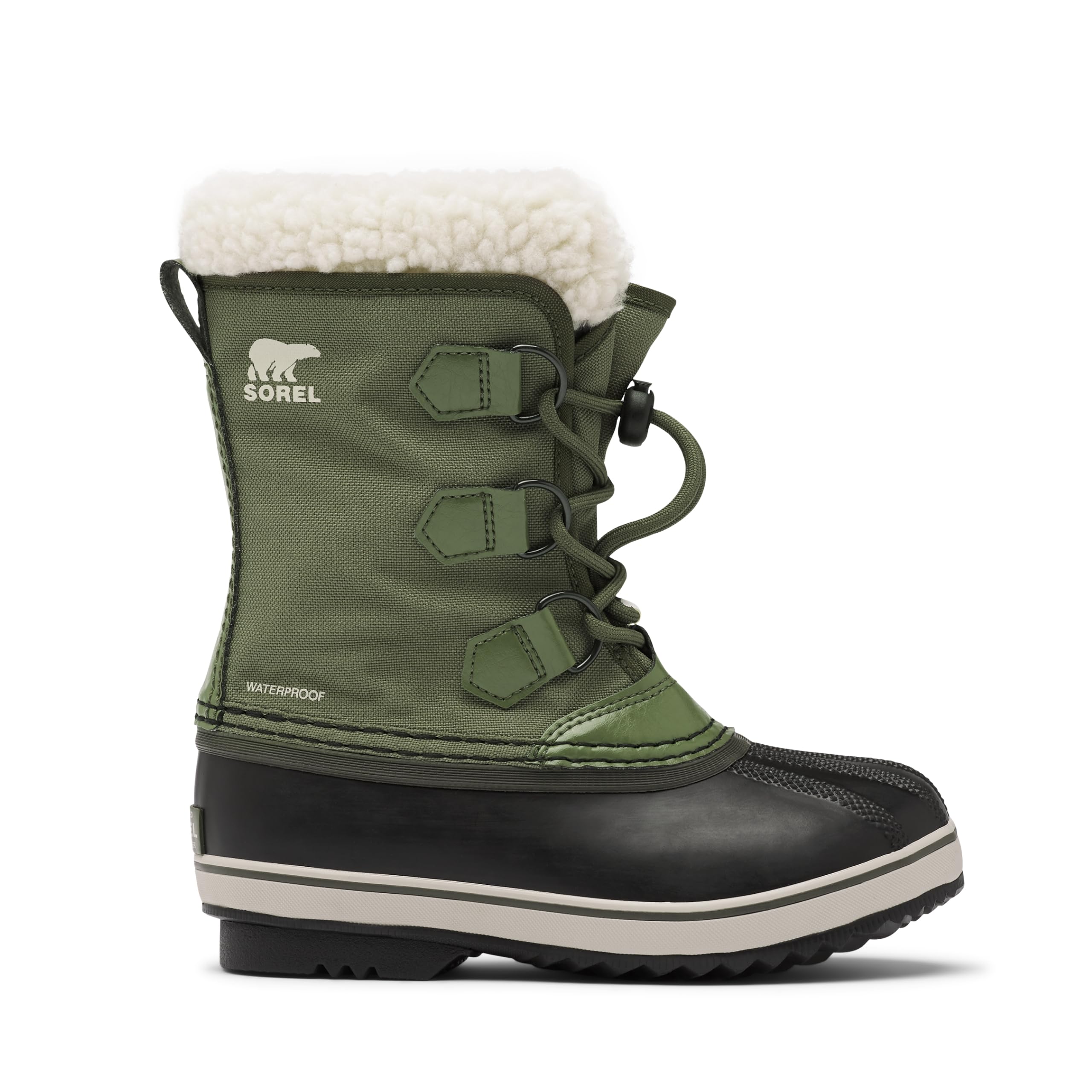 SOREL Children’s Yoot Pac Nylon Waterproof Boot – Hiker Green – 13