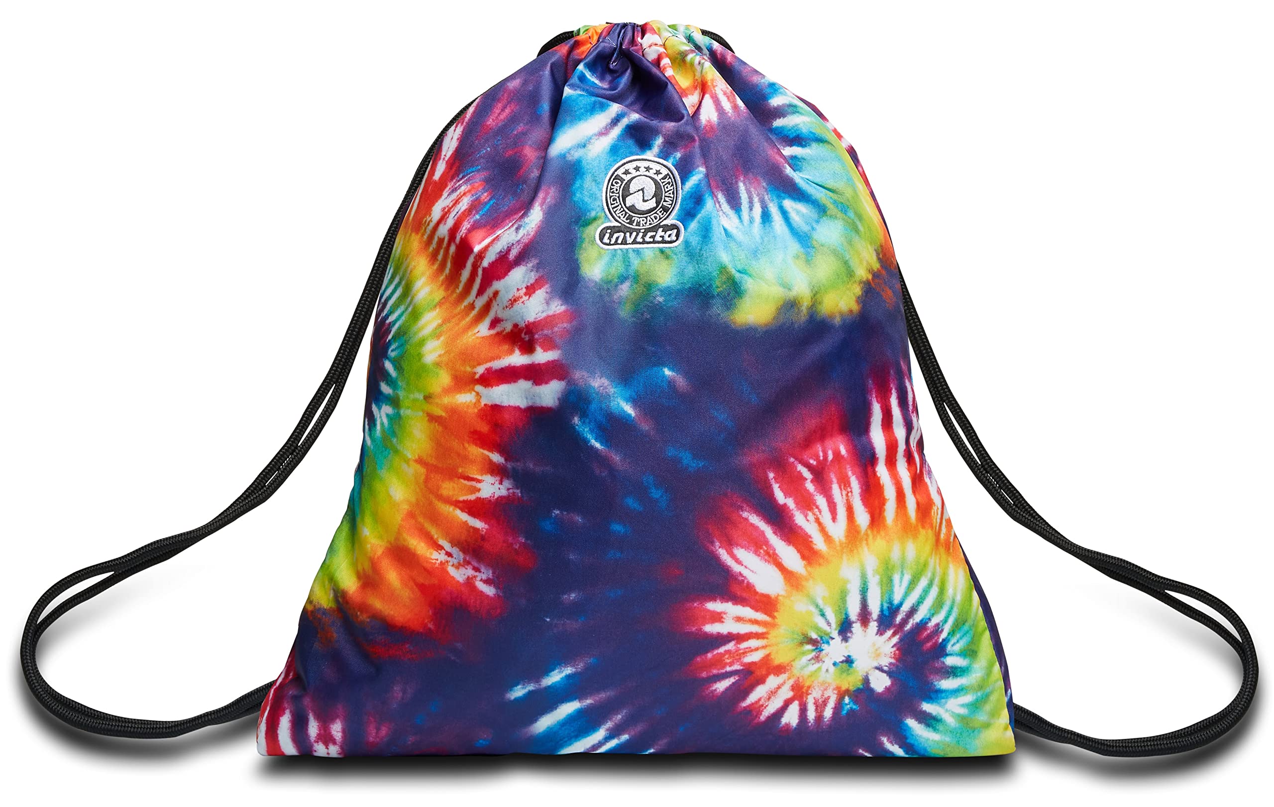 Invicta EASY PACK TIE&DYE FANTASY Drawstring Backpack, Gym Sack pack, for Teen, Girls&Boys, Large Capacity, For School, Sport, Free Time, Italian Design,