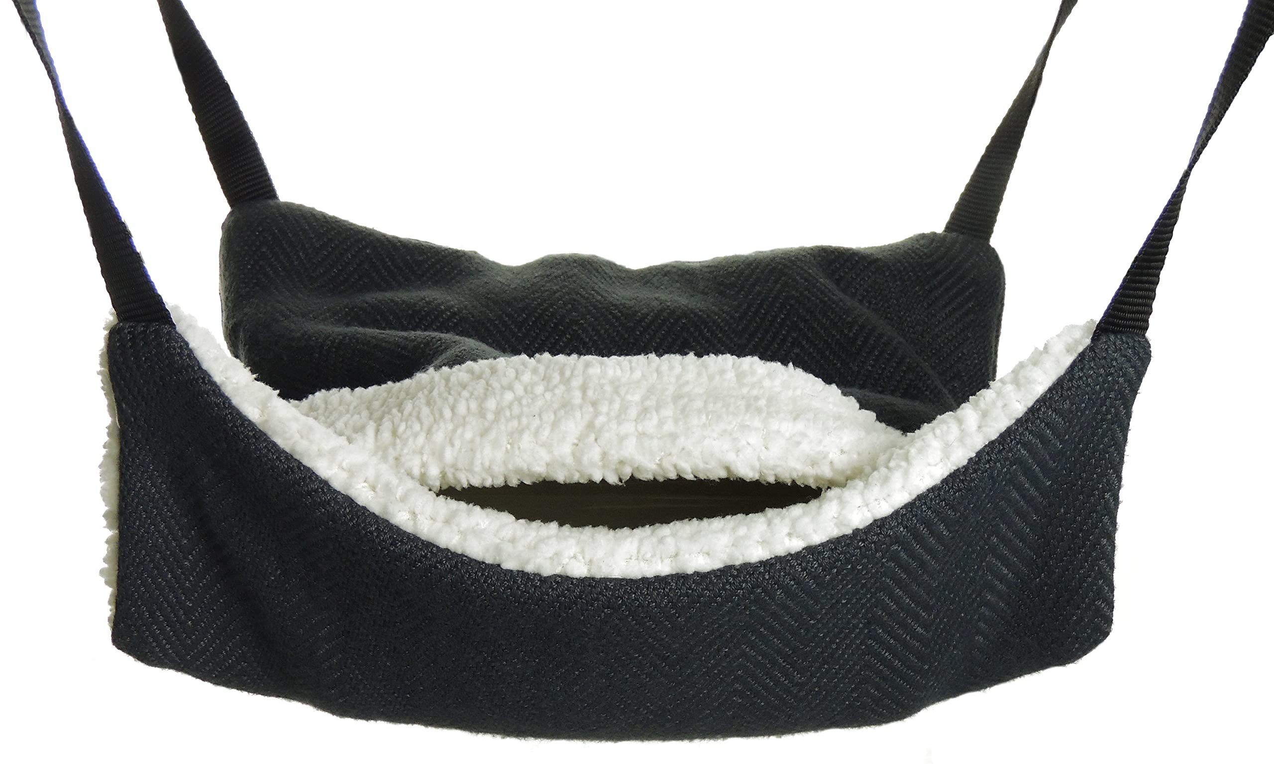 Little Friends Fluffy Lined Recycled Eco Hammock With Pouch: Grey Weave — image 1