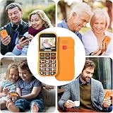 CHAKEYAKE Big Button Mobile Phone 1800mAh SOS Dual SIM USB-C Orange view 9
