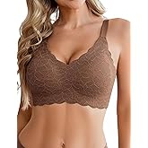 Avidlove Women's Seamless Bras Wireless Bra Full Coverage Lace Tshirt Everyday Bra S-3XL