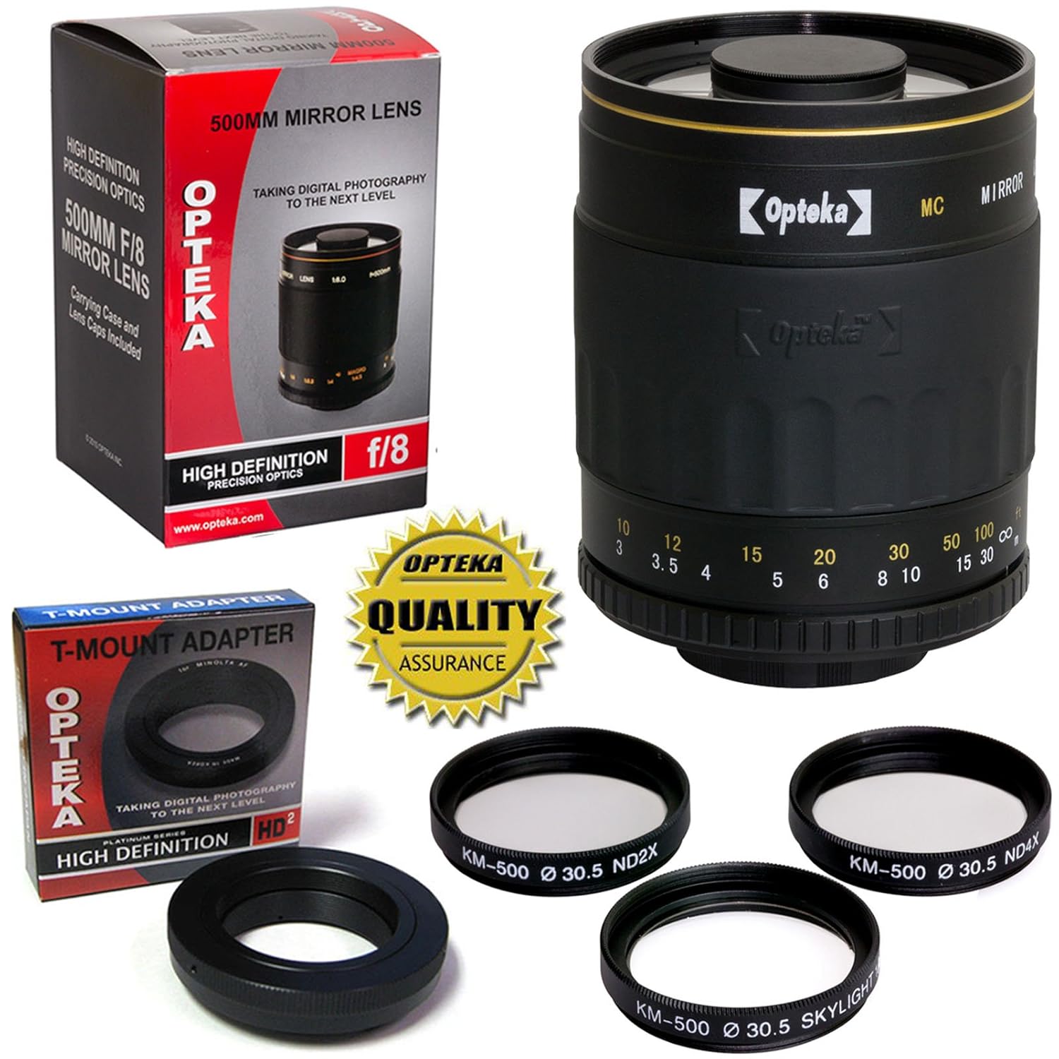 Opteka 500 mm f/8 teleobjetivo Espejo de Alta definición para ...