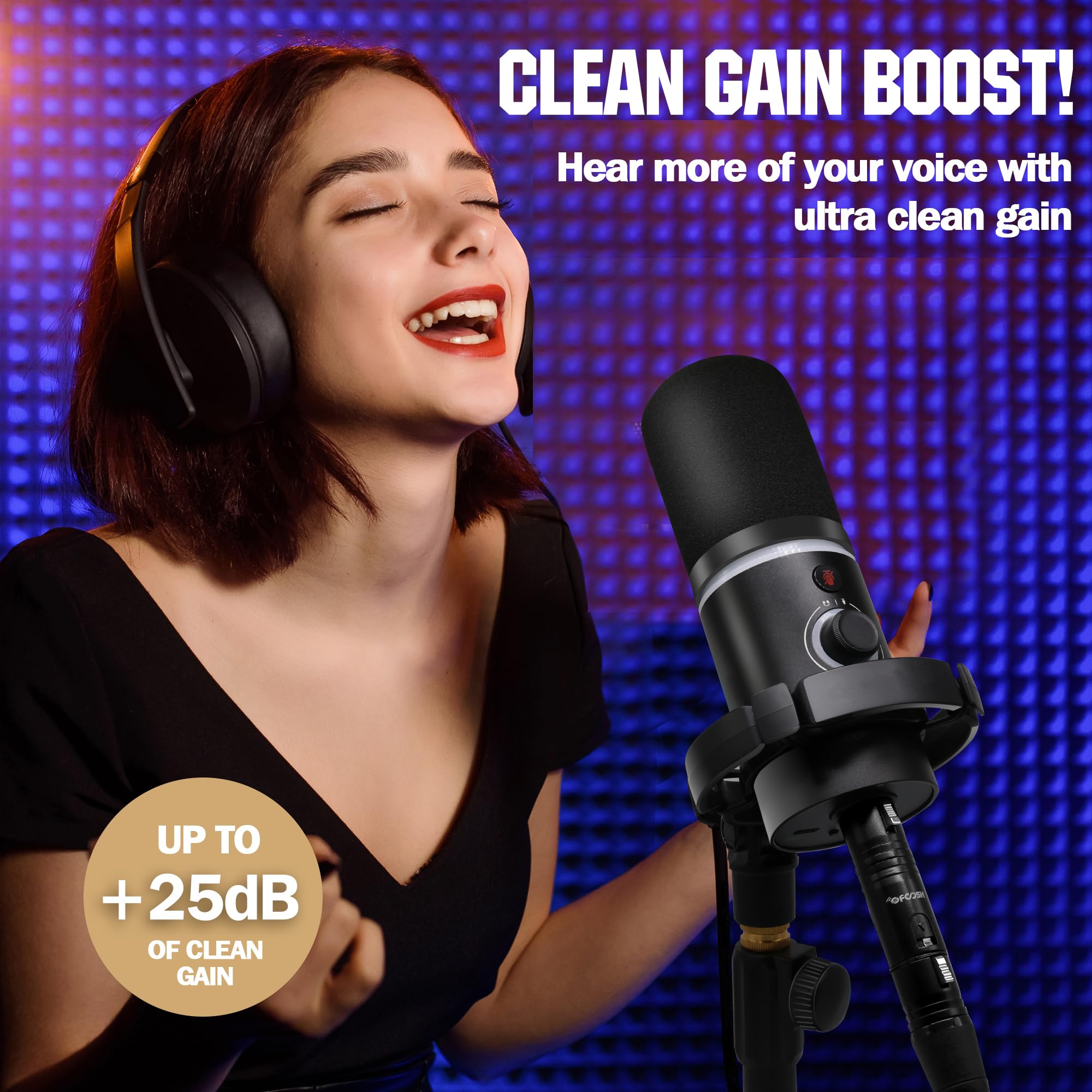 Cloud Lifter For Shure Sm7b 25db Gain Microphone Preamplifier Ultra 