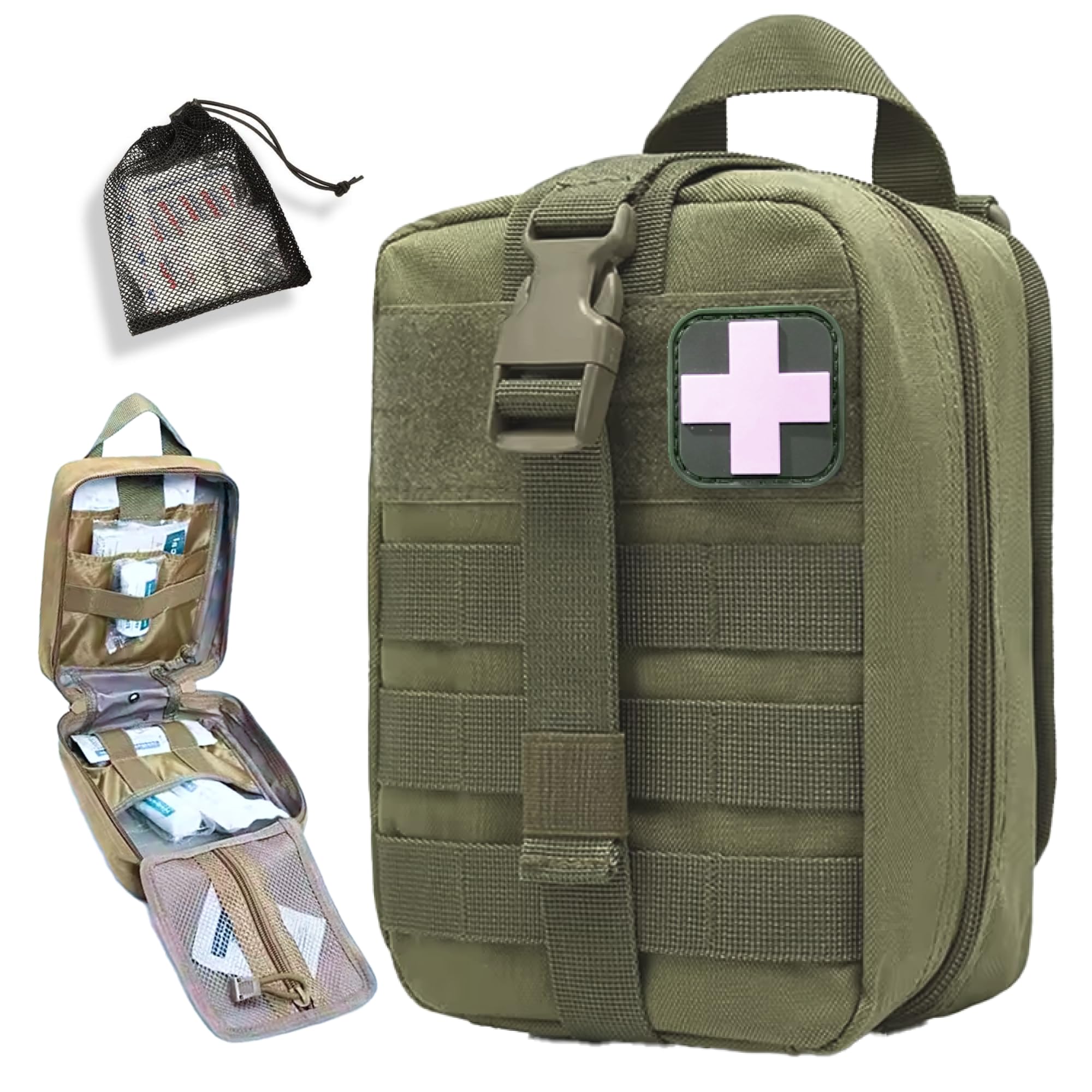 Orca Tactical MOLLE Rip-Away EMT Medical First Aid IFAK Pouch (Bag Only) (OD Green)