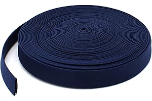 ZIPPERSTOP 1/2" Wide Double-fold Bias Tape ~ Poly Cotton (5 Yards, Navy) Made in USA
