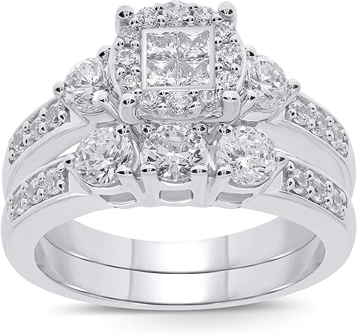 10K White Gold 1.50 Carat Real Diamond Engagement Ring Wedding Wholesale Diamonds