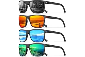 DIOKIW Square Polarized Sunglasses for Men Vintage Style Driving Travel Sun Glasses Lightweight Frame UV Protection Goggles