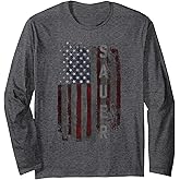SAUER Family American Flag Long Sleeve T-Shirt