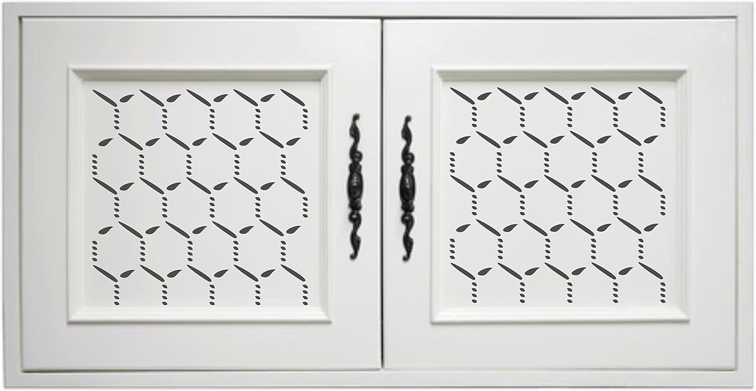Stencil Shapes - 16.5 x 16.5cm (M) - Reusable Geometric Pattern Square Diamond Chicken Wire Wall Stencil Template - Image 4