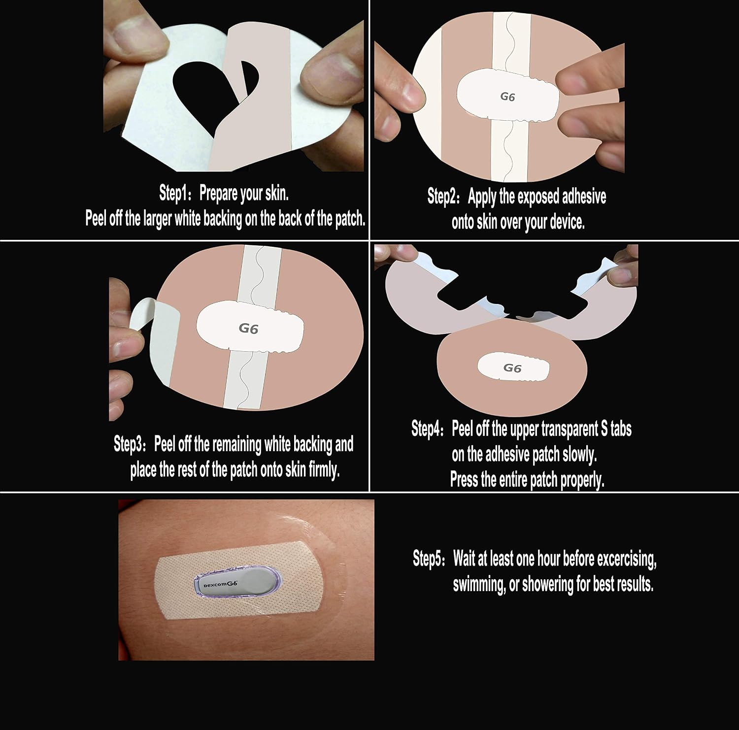 BaBallet 25-Pack Dexcom G6 CGM Patches, Pre Cut Clear Waterproof Adhesive Patches, Hypoallergenic Tape - Image 5