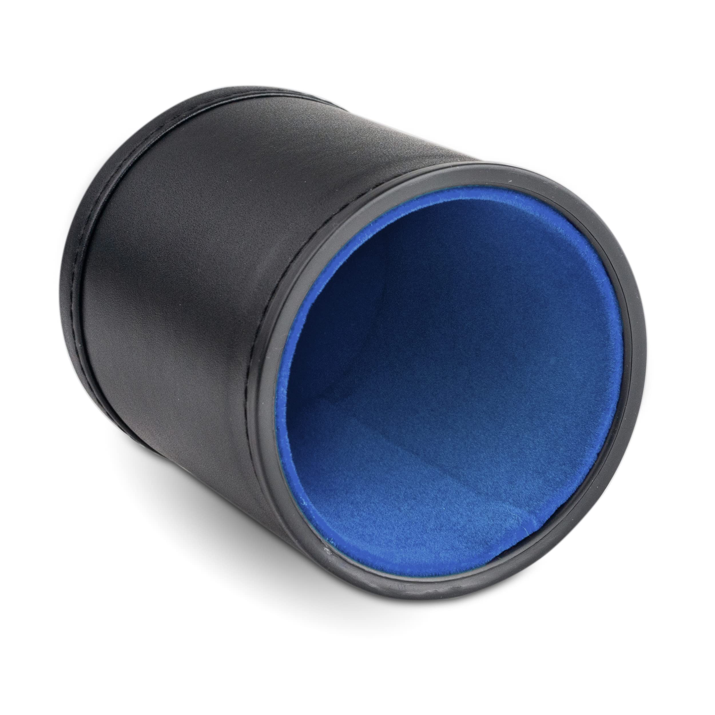 Photo 1 of Leather Dice Cup for Board Games, Light Blue Felt Lining