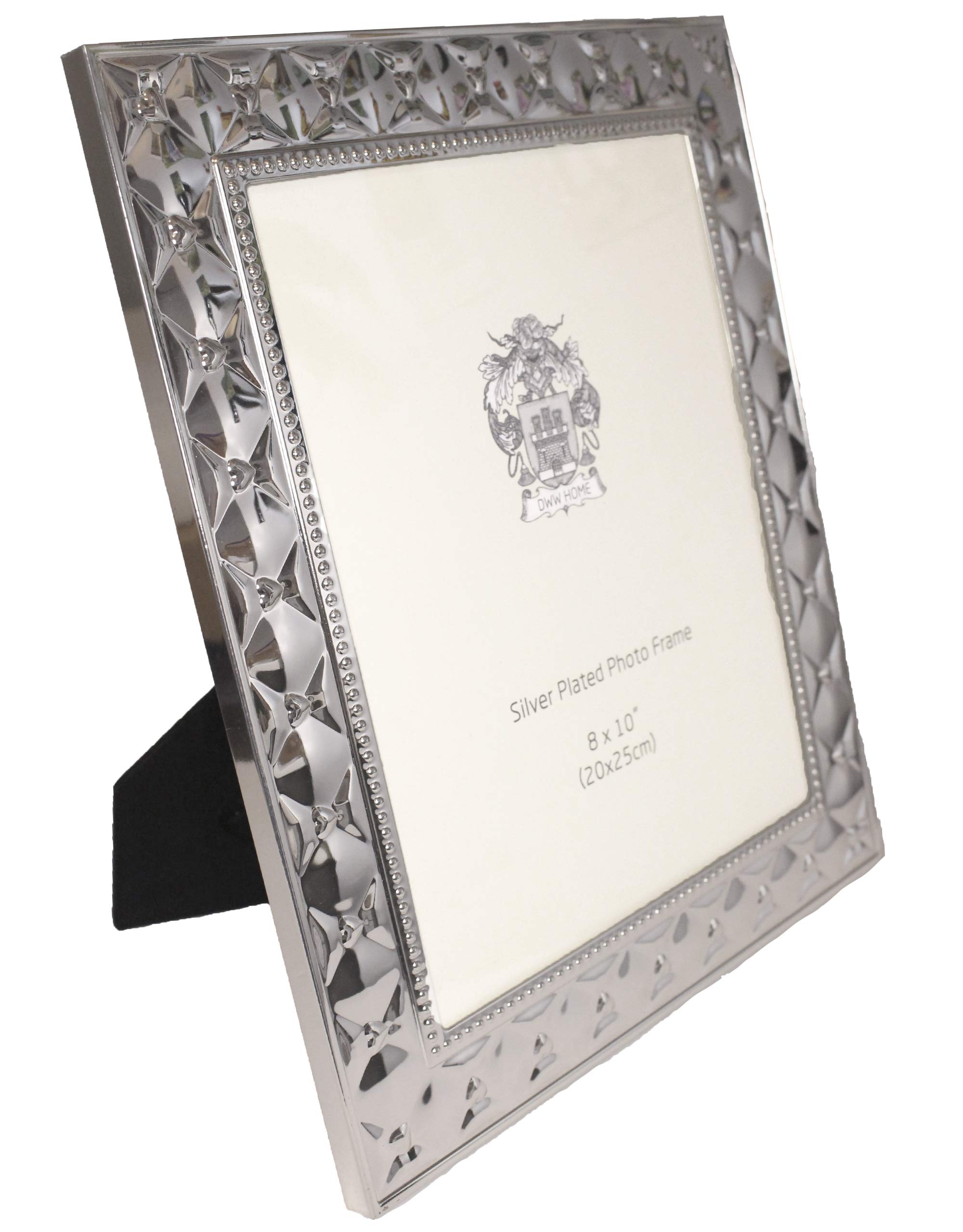 Mano - The Cheltenham Silver Plated Photo Frame Heart Pattern 8 x 10 inch (20 x 25 cm)