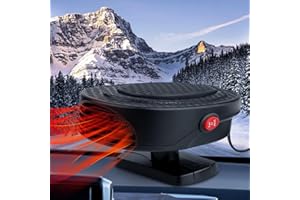 GOFOIT Portable Car Heater Defroster,150W 12V Collapsible Car Heaters Fan Defogger 2 in 1 Modes Heating and Cooling for Fast Heating Defrost Defogger and Automobile Windscreen Fan Cigarette Lighter