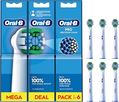 Oral-B Pro Precision Clean Electric Toothbrush Head 6 Pack White