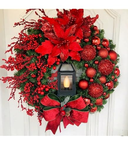 Amazon.com: 20in Christmas Decorations - Christmas Wreaths for
