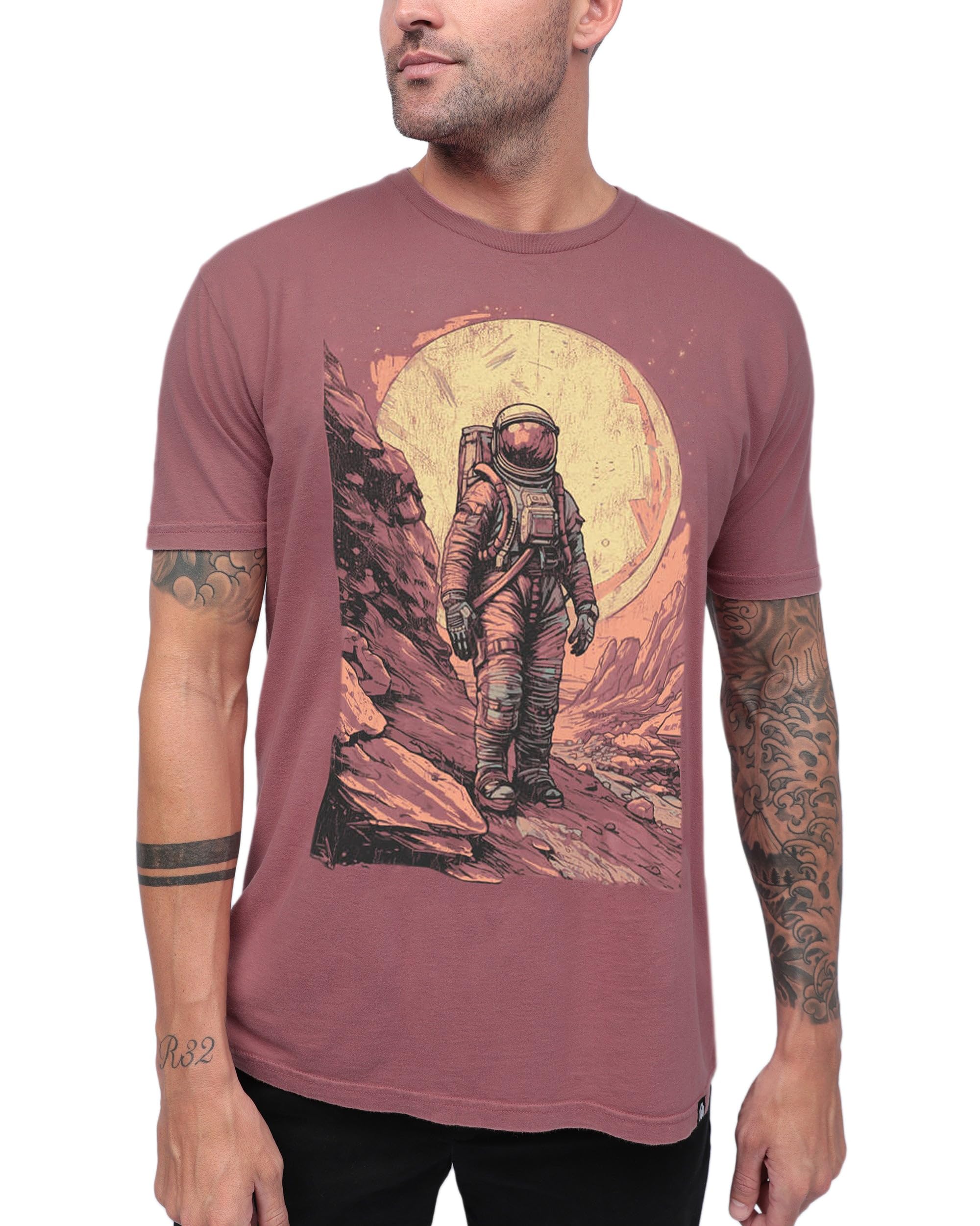 INTO THE AM Vintage Graphic Tees for Men S - 3XL Oversized Lightweight Retro Faded Soft Wash T-Shirt