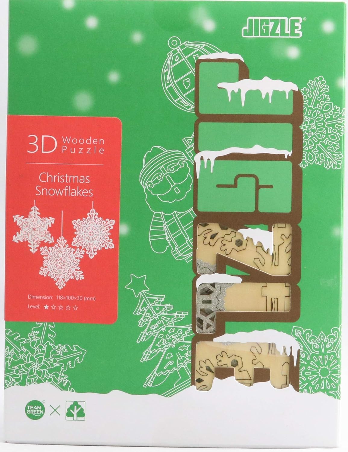 set of three wooden puzzles