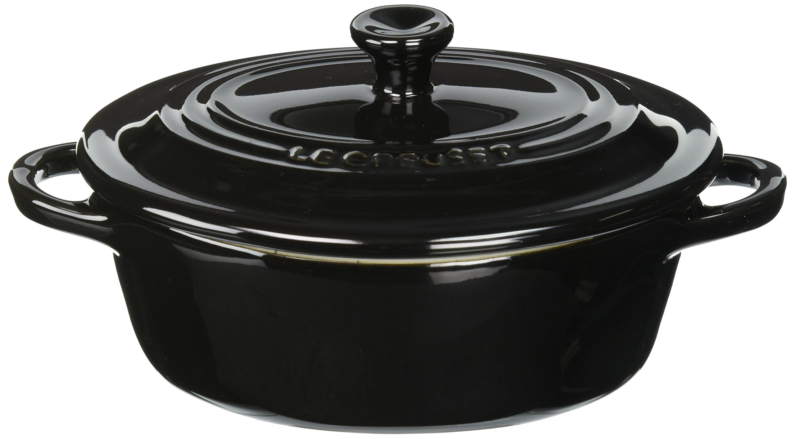 Le Creuset Pg1260 08bw Stoneware Mini Oval Cocotte 12 Ounce