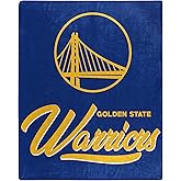 Northwest NBA Golden State Warriors Unisex-Adult Raschel Throw Blanket, 50" x 60", Signature