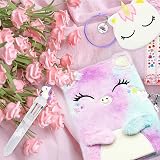 ICEBLUEOR Secret Diary Plush Cat Set for Girls with Lock Unicorn Coin Purse view 4