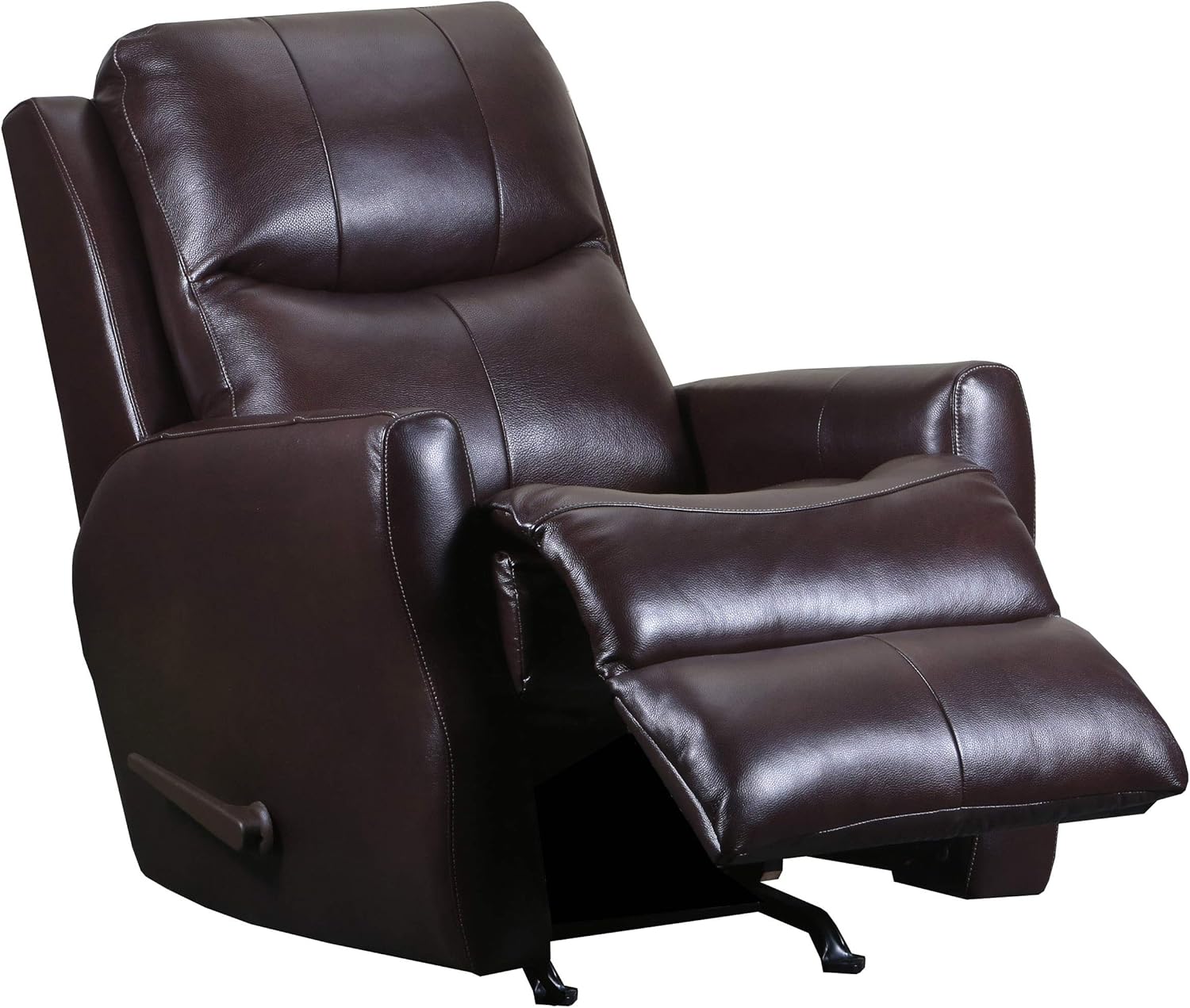  Brand – Ravenna Home Oaklawn Rocker Recliner, 32"W, Leather, Dark Roast: Furniture & Decor