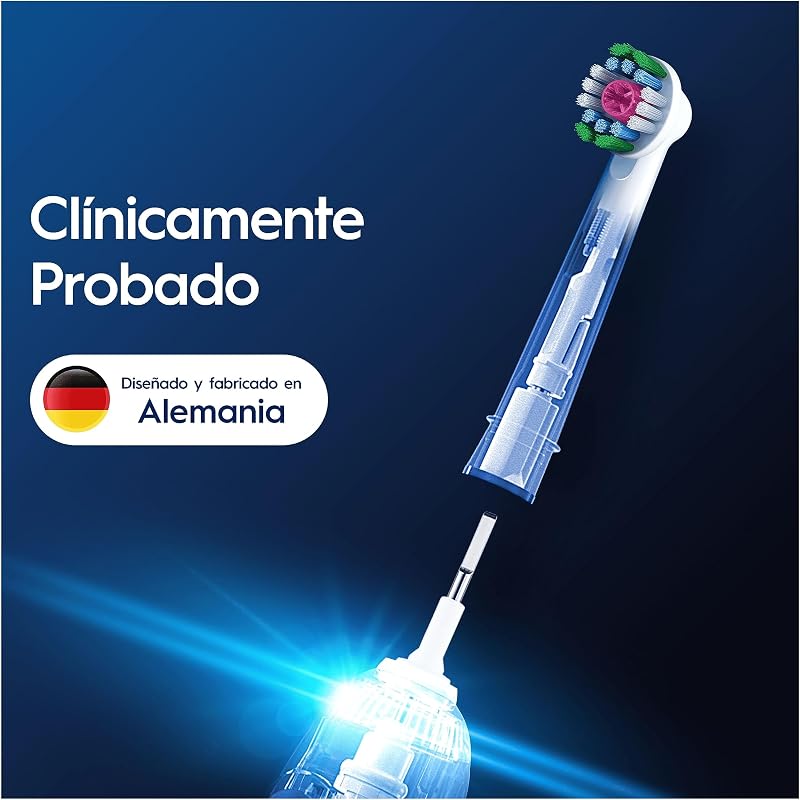 Cabeças de reposição oral-b pro 3d brancas, pacote de 8 unidades