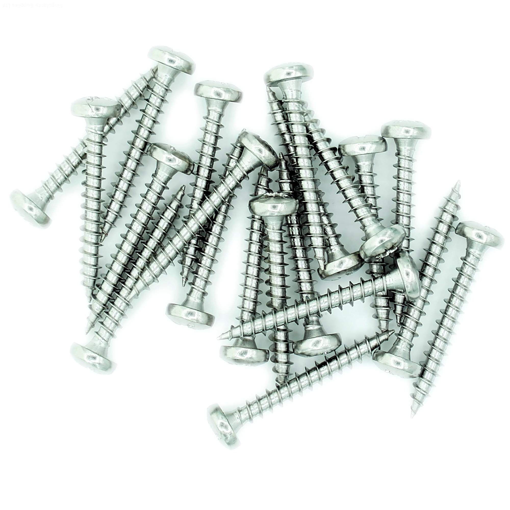 No.4 x 1.4 (3mm x 35mm) Pozi Pan Chipboard Screw - Stainless Steel (A2) (Pack of 20)