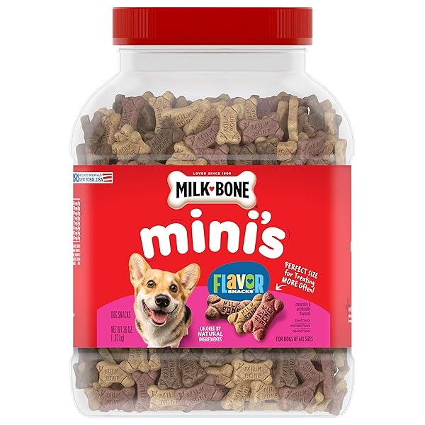 MILK-BONE FLAVOR SNACKS DOG TREATS MINI 36 OUNCE