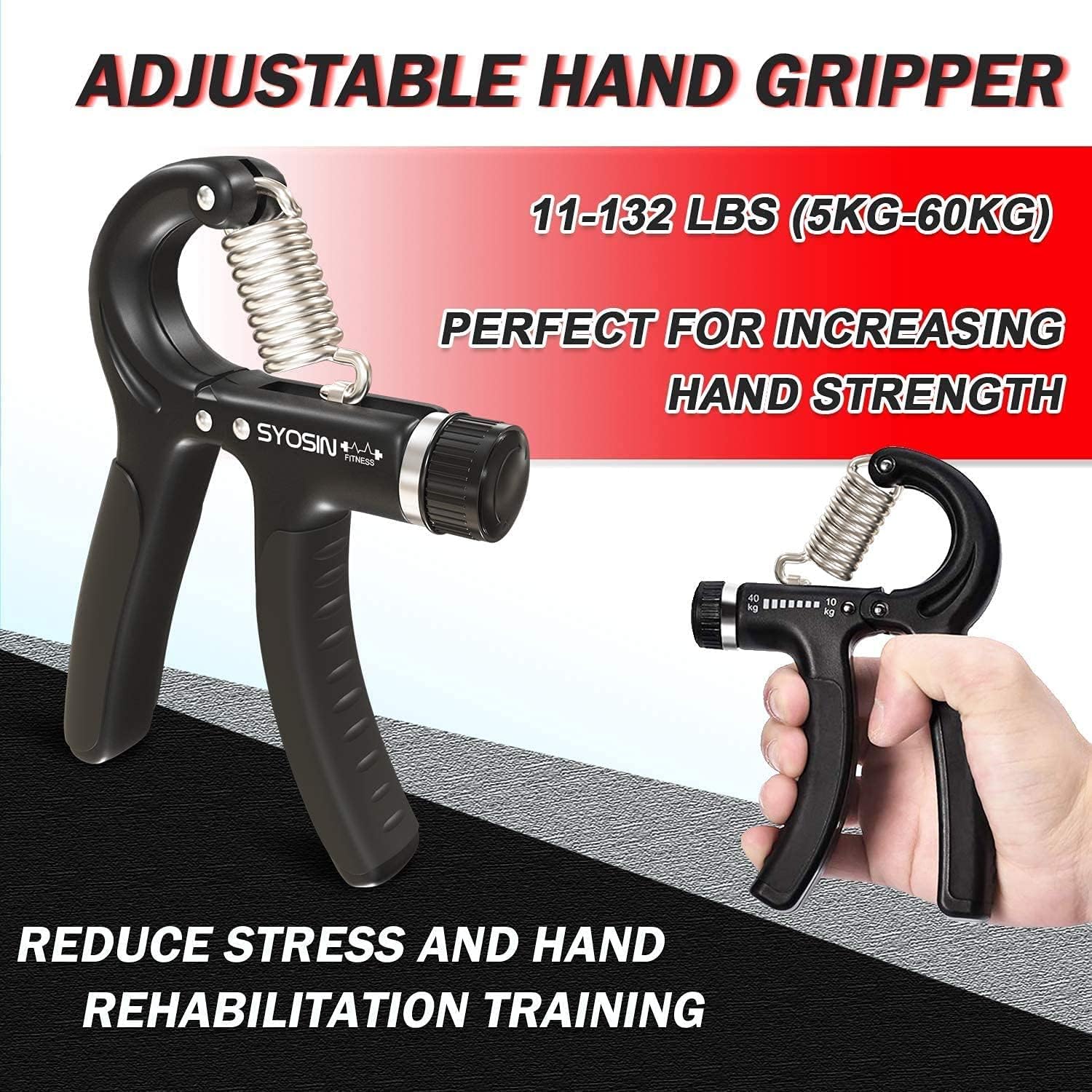 [Upgrade] Hand Grip Strengthener Workout Kit (6 Pack), Forearm Workout, Electronic Counting, Adjustable Resistance Grip Trainer, Finger Stretcher, Finger Exerciser, Grip Ring, Stress Relief Grip Ball : Sports & Outdoors