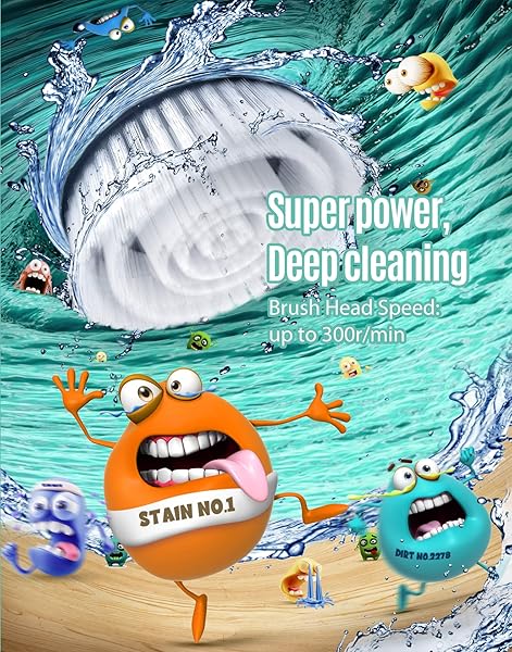 LYRIFINE ELECTRIC SPIN SCRUBBER, ELECTRIC CLEANING BRUSHES WITH EXTENDABLE HANDLE AND 4 REPLACEABLE BRUSH HEADS, ELECTRIC SCRUBBER WITH 1.5 HRS LONG WORKTIME FOR SHOWER BATHROOM TUB TILE FLOOR,WHITE