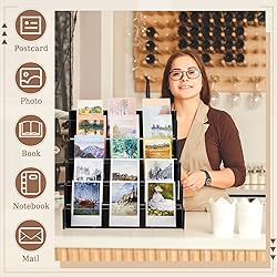 Yuntau 5 Tier Greeting Card Display Stand Black