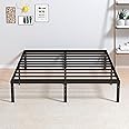 Maenizi King Size Bed Frame No Box Spring Needed, 12 Inch Heavy Duty King Platform Bed Frame Support Up to 3000 lbs, Easy Assembly, Noise Free, Black