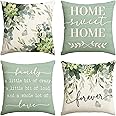 AVOIN Fall Home Sweet Home Pumpkin Throw Pillow Cover 12x20 Inch - Autumn Decor