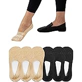 Flammi Women's No Show Liner Socks Non Slip Cotton Bottom Socks for Sneaker Lofer