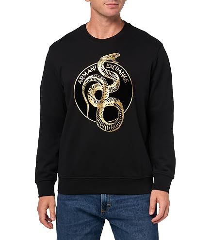 Amazon.com: Armani Exchange Men's Snake Graphic Hooded Sweatshirt