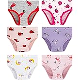 Cadidi Dinos Little Girls' Soft Cotton Underwear Kids Breathable Comfort Panty Briefs Toddler Undies
